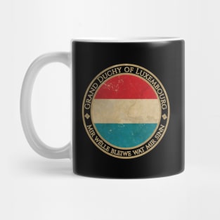 Vintage Grand Duchy of Luxembourg Europe European EU Flag Mug